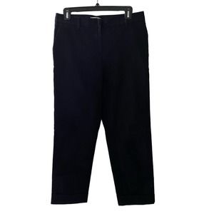 Prada Black Flat Front Straight Leg Dress Pants Size 44 US 8